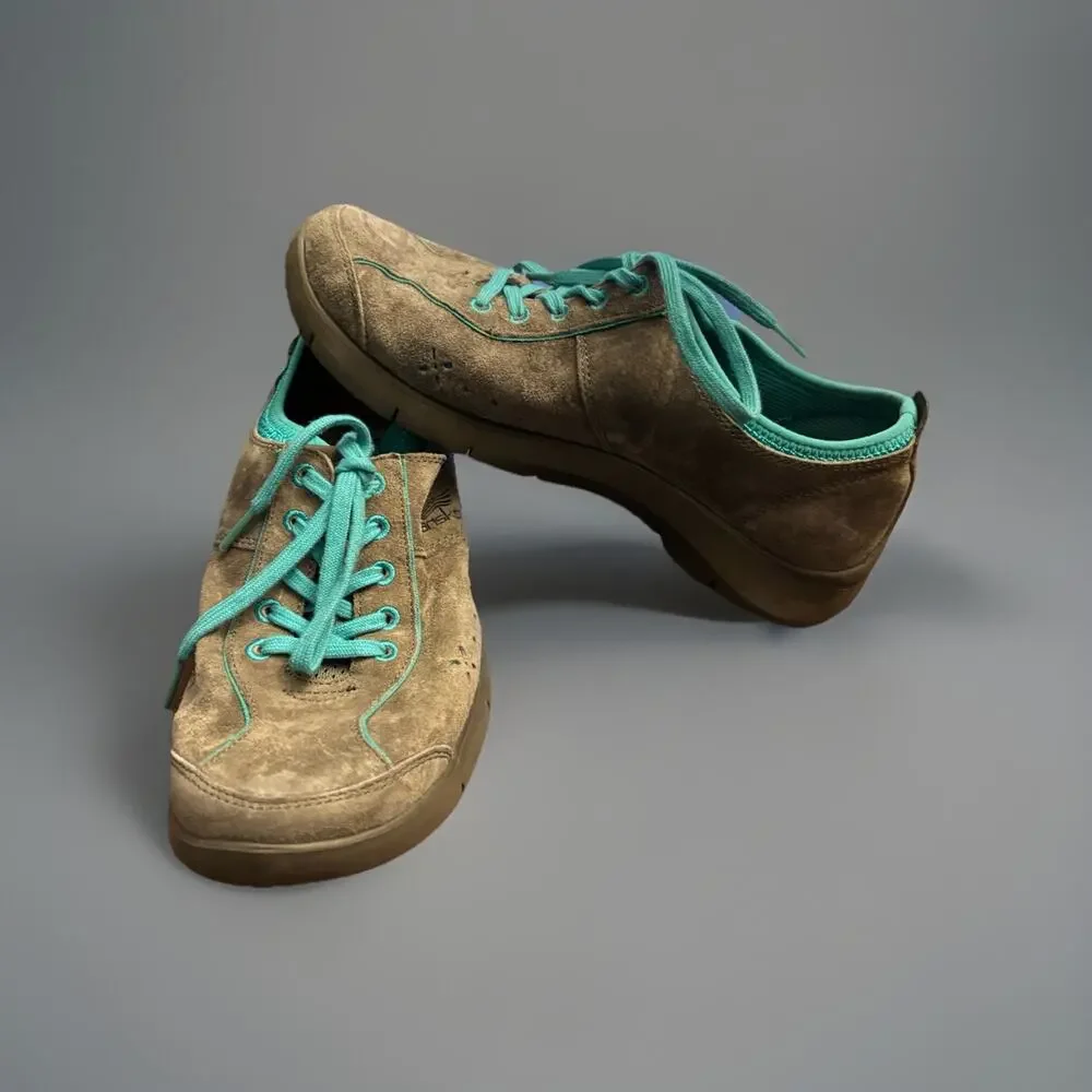 Dansko Elise Suede Comfort Shoes 39 Gray Turquoise 4401952000 US 8.5